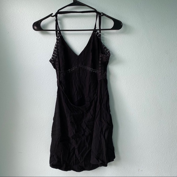 Free People Black Slip Dress with Embroidery - Picture 5 of 6